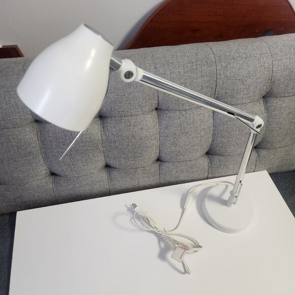 Ikea Trole Work Desk Lamp (Discontinued Model) - White and Silver - Picture 2 of 8